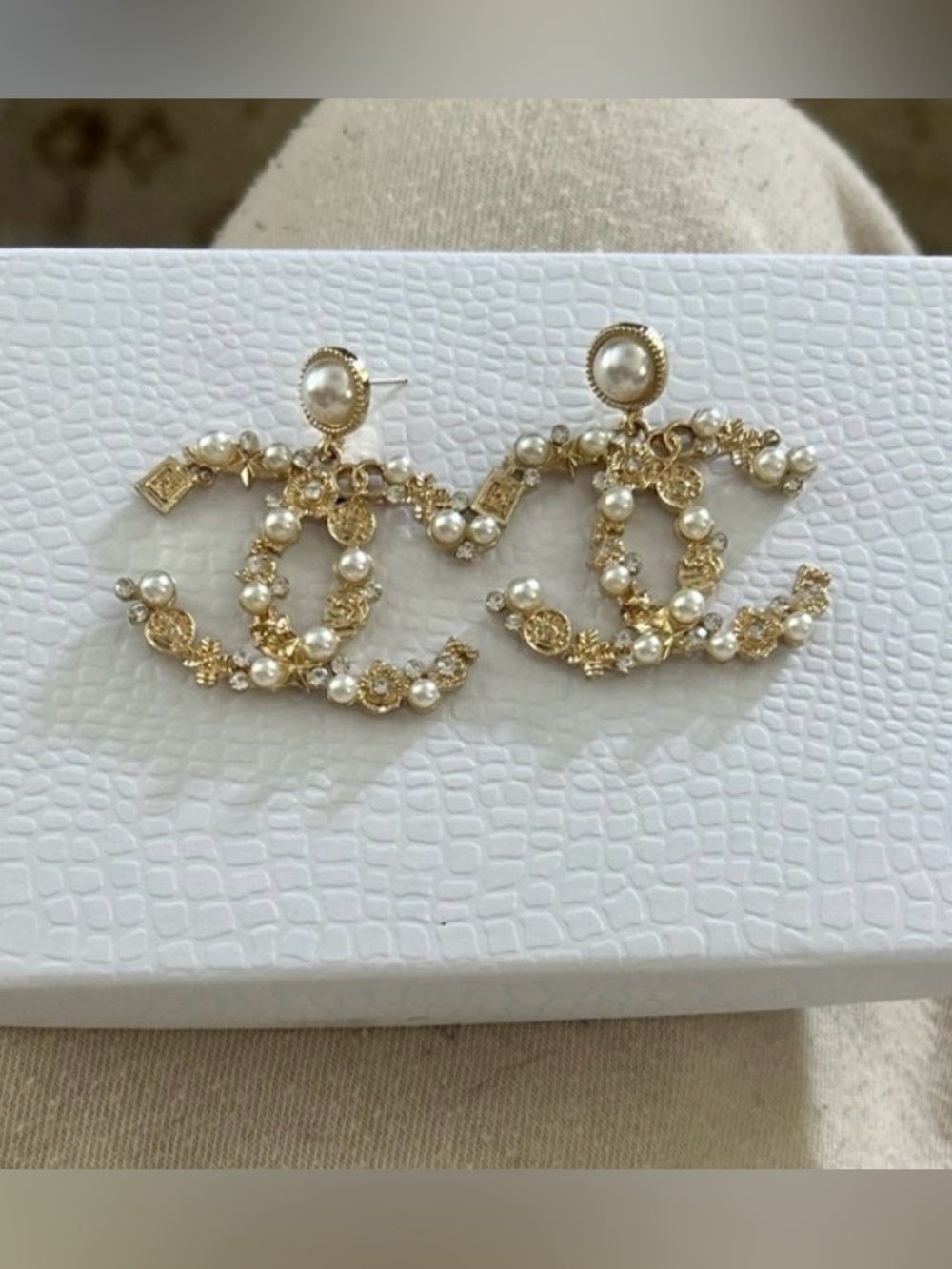 Gold Double Drop Post Earrings - Fashion Jewelry, NWOT